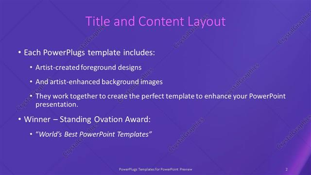 Title and Content presentation slide layout