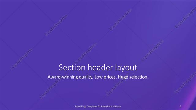 Section Header presentation slide layout