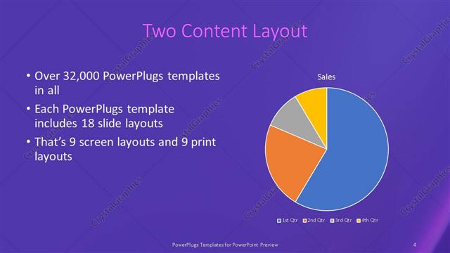 Two Content presentation slide layout