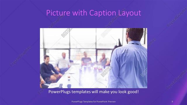 Picture with Caption presentation slide layout