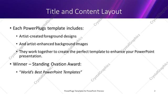 Title and Content presentation slide layout