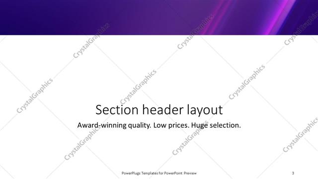 Section Header presentation slide layout