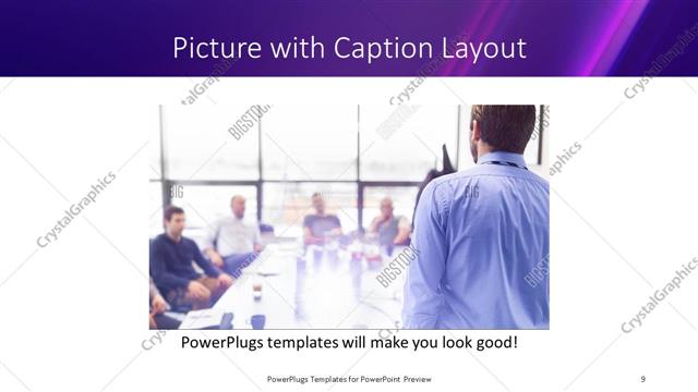 Picture with Caption presentation slide layout