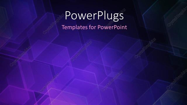  Presentation with hexagons - Abstract blue background with hexagons bokeh defocused lights