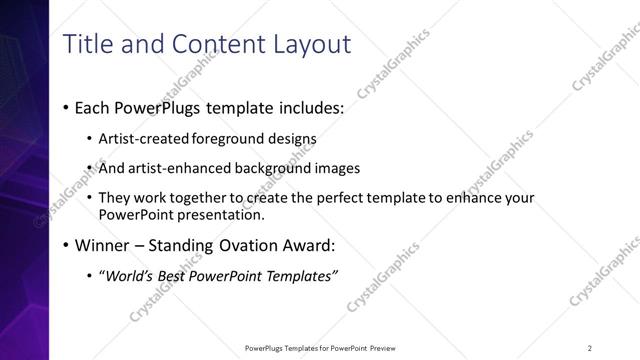 Title and Content presentation slide layout