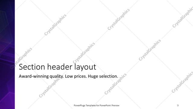 Section Header presentation slide layout