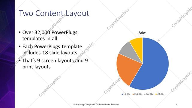 Two Content presentation slide layout