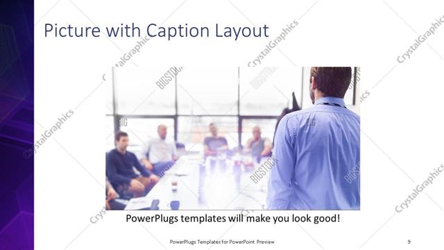 Picture with Caption presentation slide layout