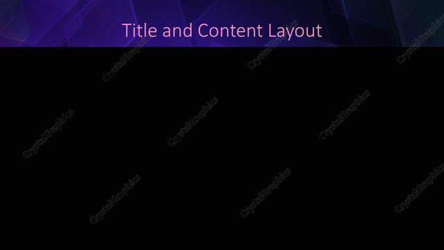 Title and Content presentation slide layout
