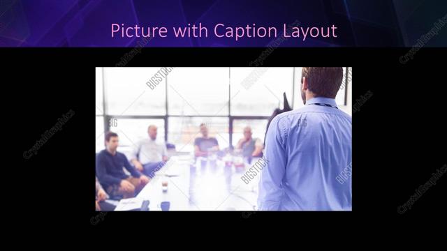 Picture with Caption presentation slide layout