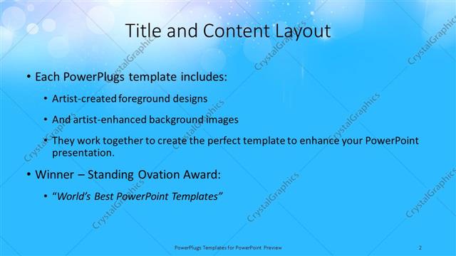 Title and Content presentation slide layout