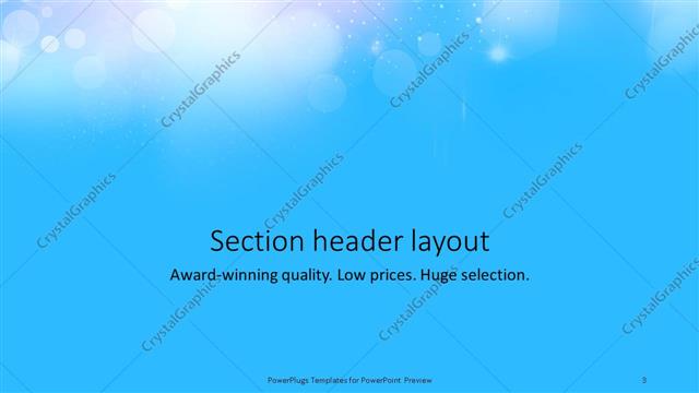 Section Header presentation slide layout