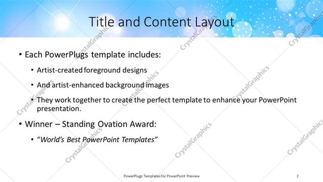 Title and Content presentation slide layout