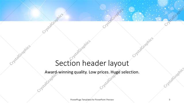 Section Header presentation slide layout
