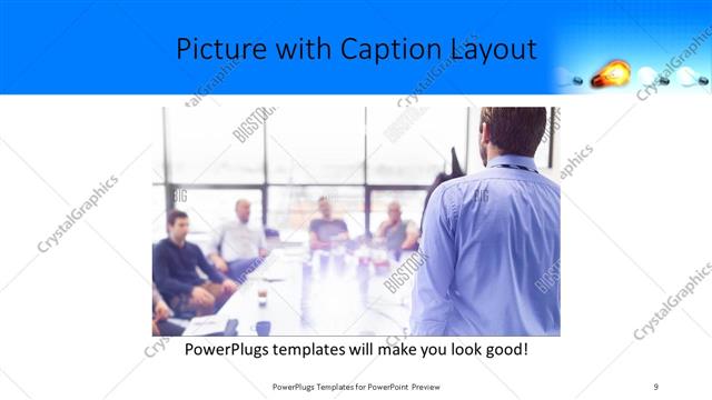 Picture with Caption presentation slide layout