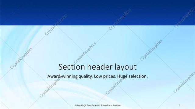Section Header presentation slide layout