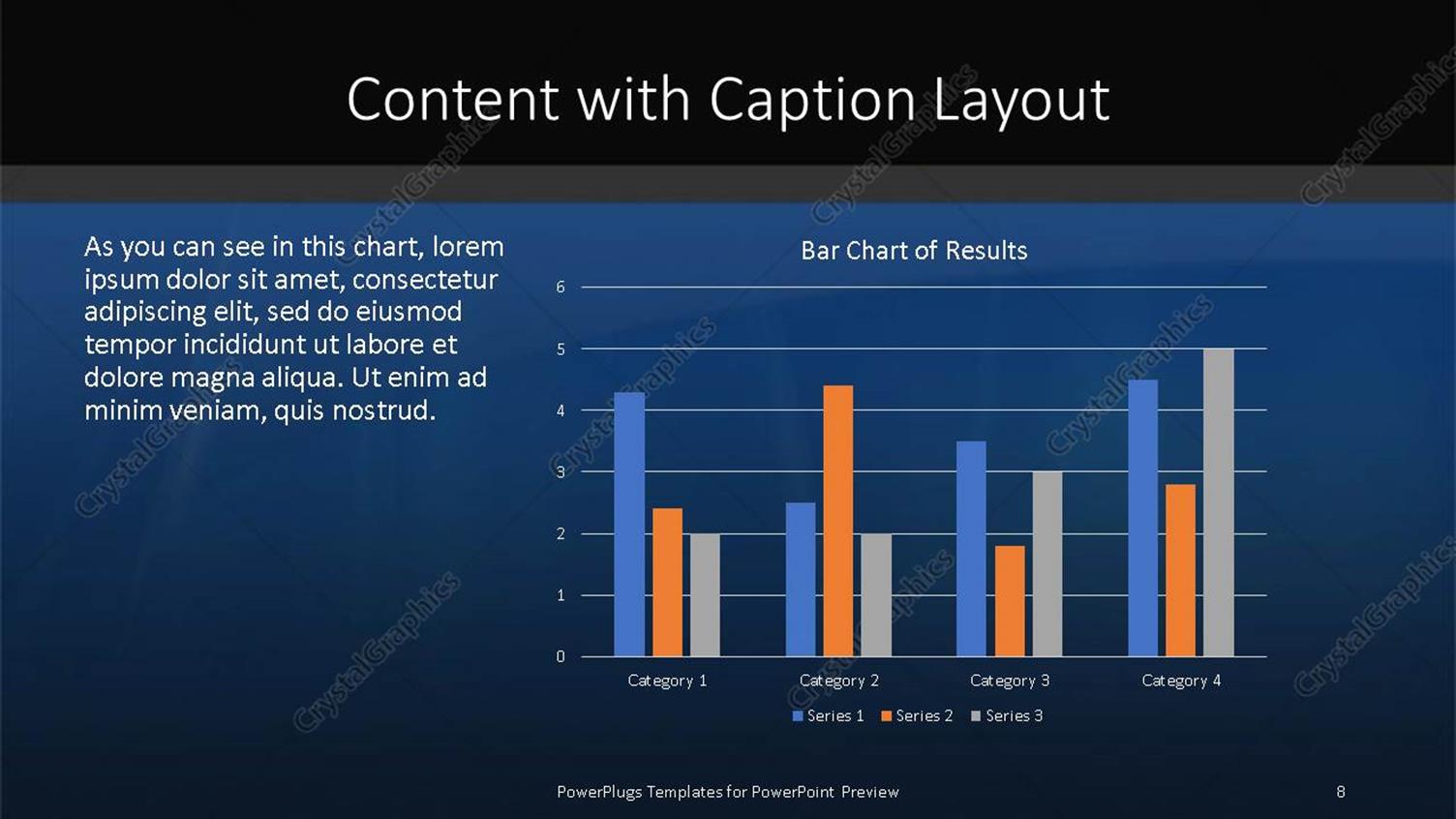 PowerPoint Template Abstract blue color shades (23826)