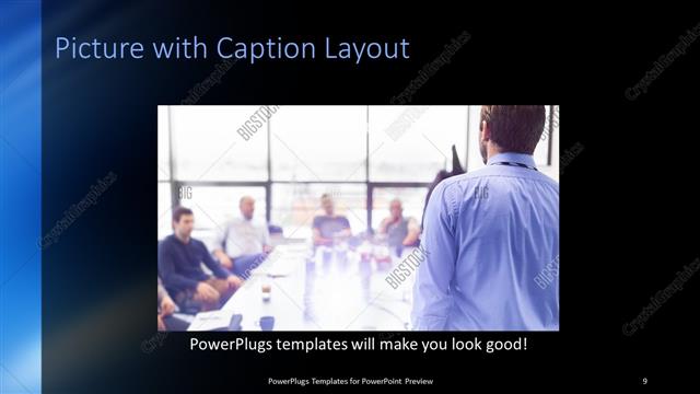 Picture with Caption presentation slide layout
