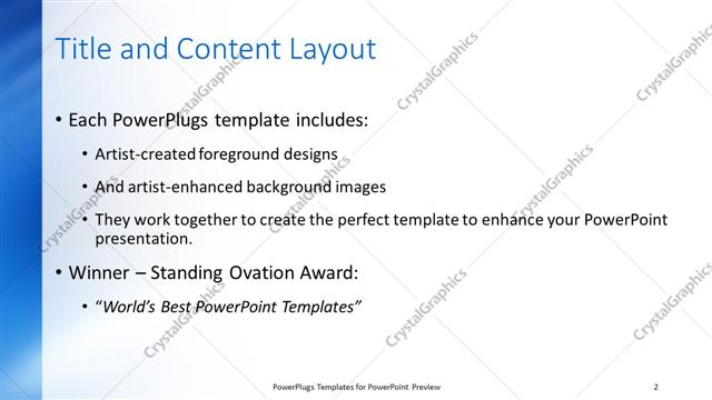 Title and Content presentation slide layout