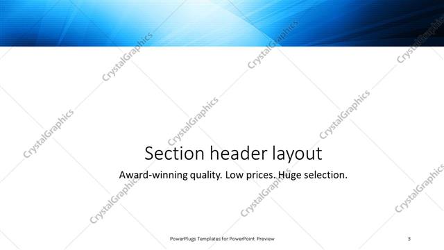 Section Header presentation slide layout