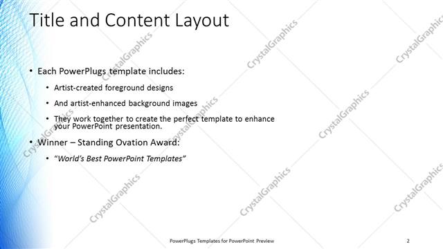 Title and Content presentation slide layout