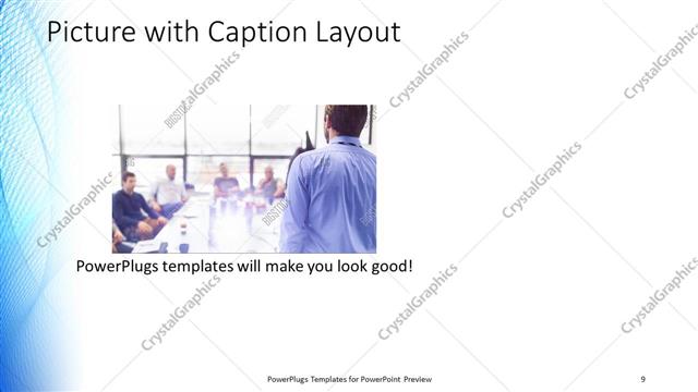 Picture with Caption presentation slide layout