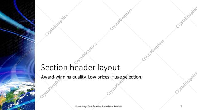 Section Header presentation slide layout