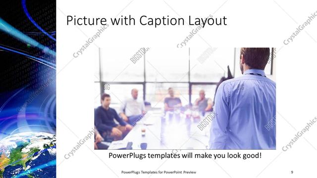 Picture with Caption presentation slide layout