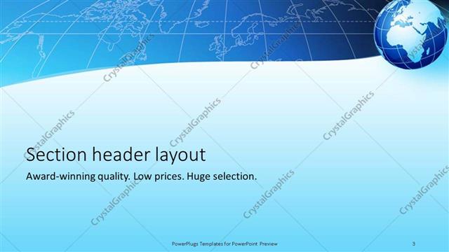 Section Header presentation slide layout