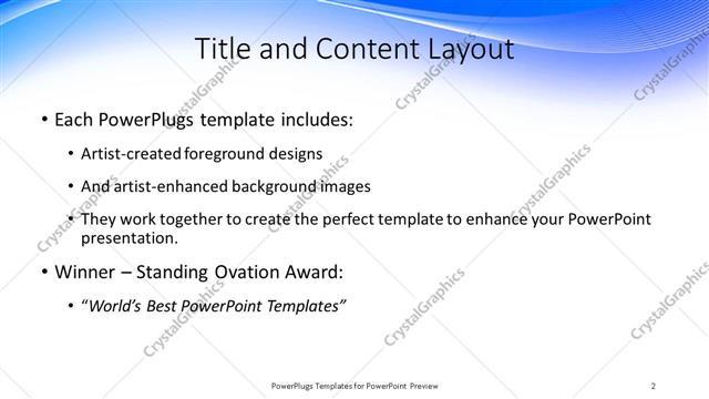Title and Content presentation slide layout