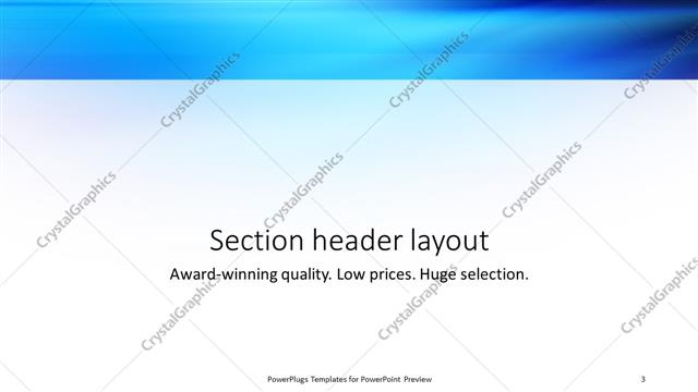 Section Header presentation slide layout