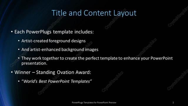 Title and Content presentation slide layout