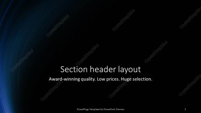 Section Header presentation slide layout