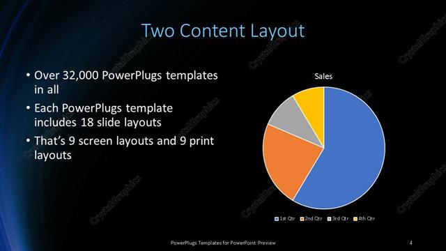 Two Content presentation slide layout