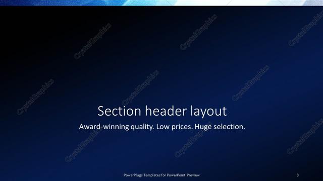 Section Header presentation slide layout