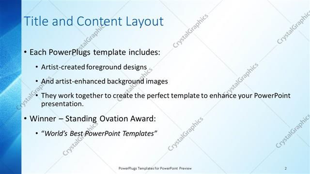 Title and Content presentation slide layout