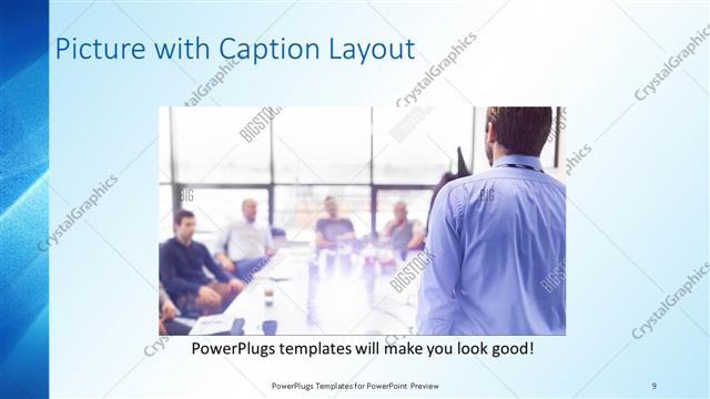 Picture with Caption presentation slide layout
