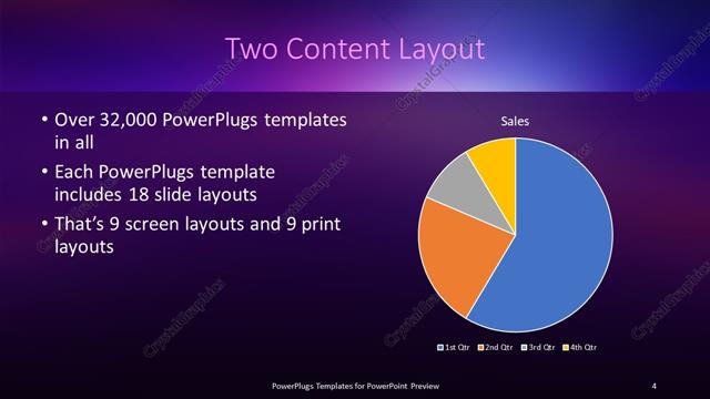 Two Content presentation slide layout