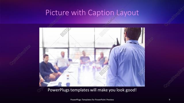 Picture with Caption presentation slide layout