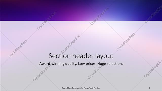 Section Header presentation slide layout
