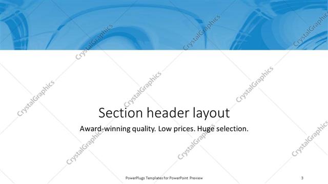 Section Header presentation slide layout