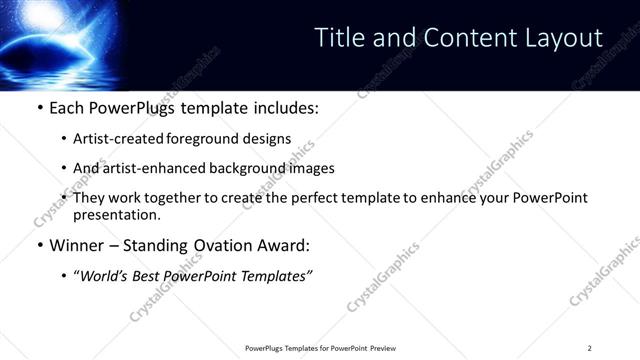 Title and Content presentation slide layout