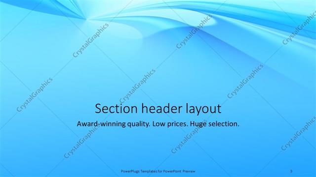 Section Header presentation slide layout