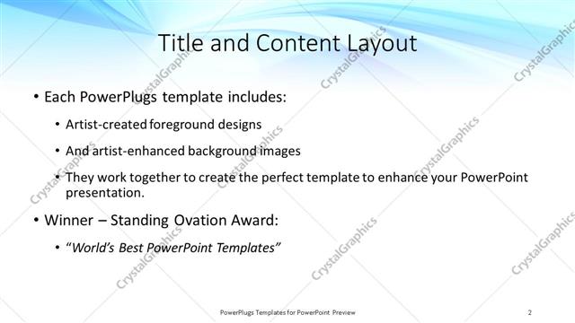 Title and Content presentation slide layout