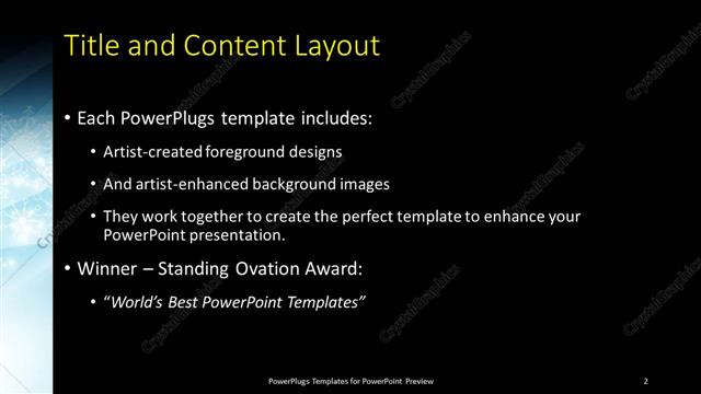 Title and Content presentation slide layout