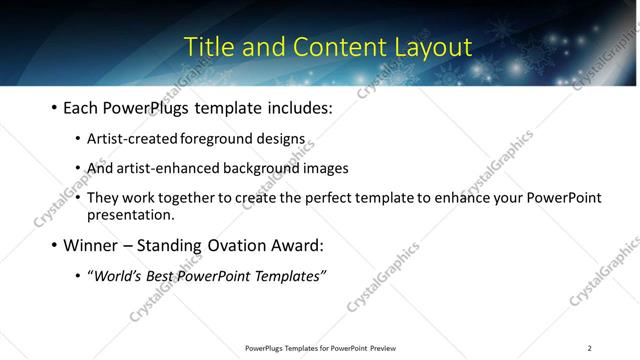 Title and Content presentation slide layout