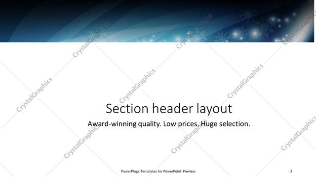 Section Header presentation slide layout