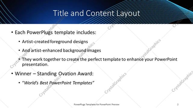 Title and Content presentation slide layout
