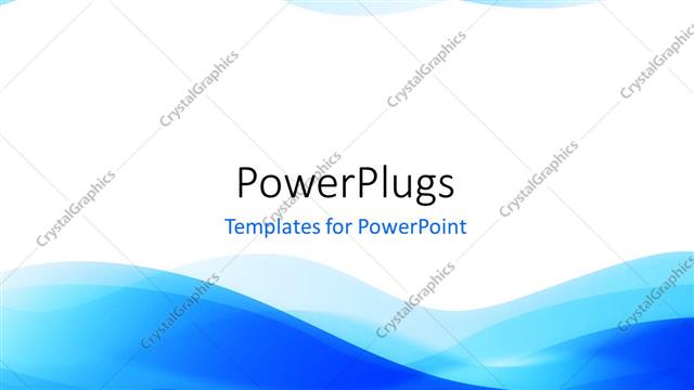  Presentation with blue waves - Abstract blue waves on white background