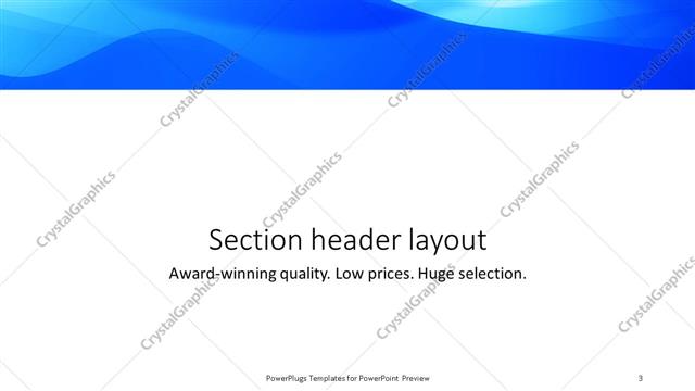 Section Header presentation slide layout
